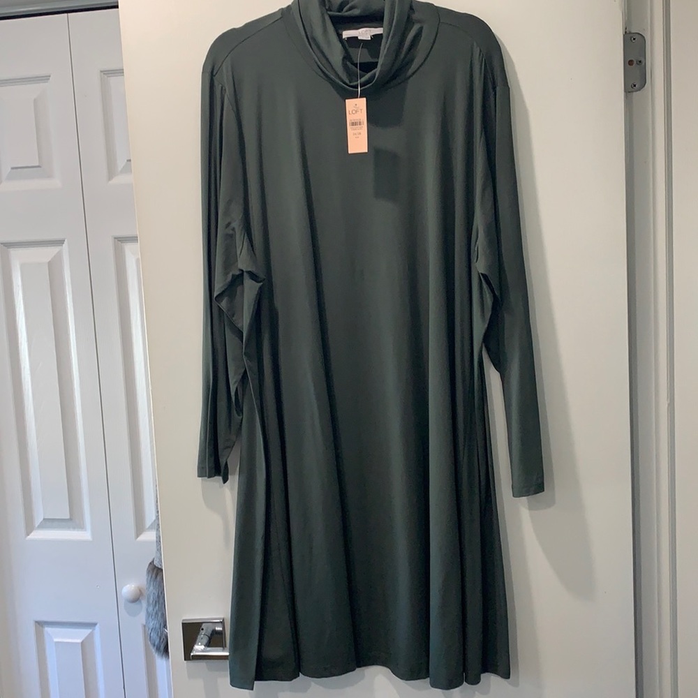 Loft Plus super soft swing dress with cowl neck